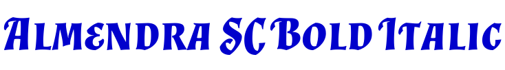 Almendra SC Bold Italic police de caractère